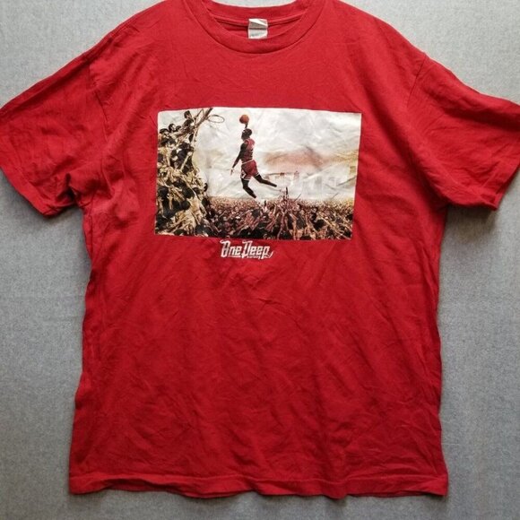 One Deep Clothing Shaka Active Michael Jordan Red Shirt - Picture 1 of 10